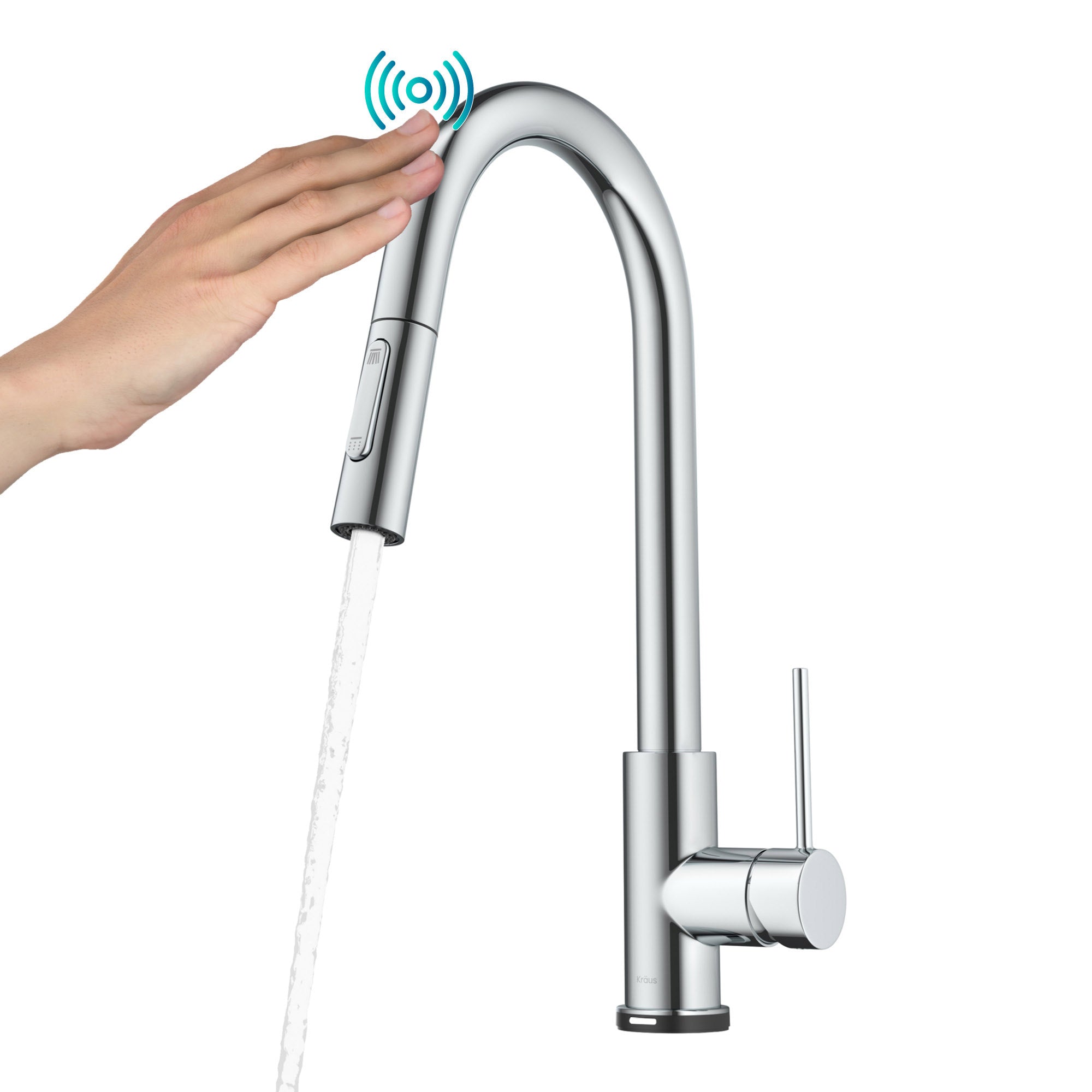 Contemporary Single-Handle Touch Kitchen Sink Faucet with Pull down Sprayer