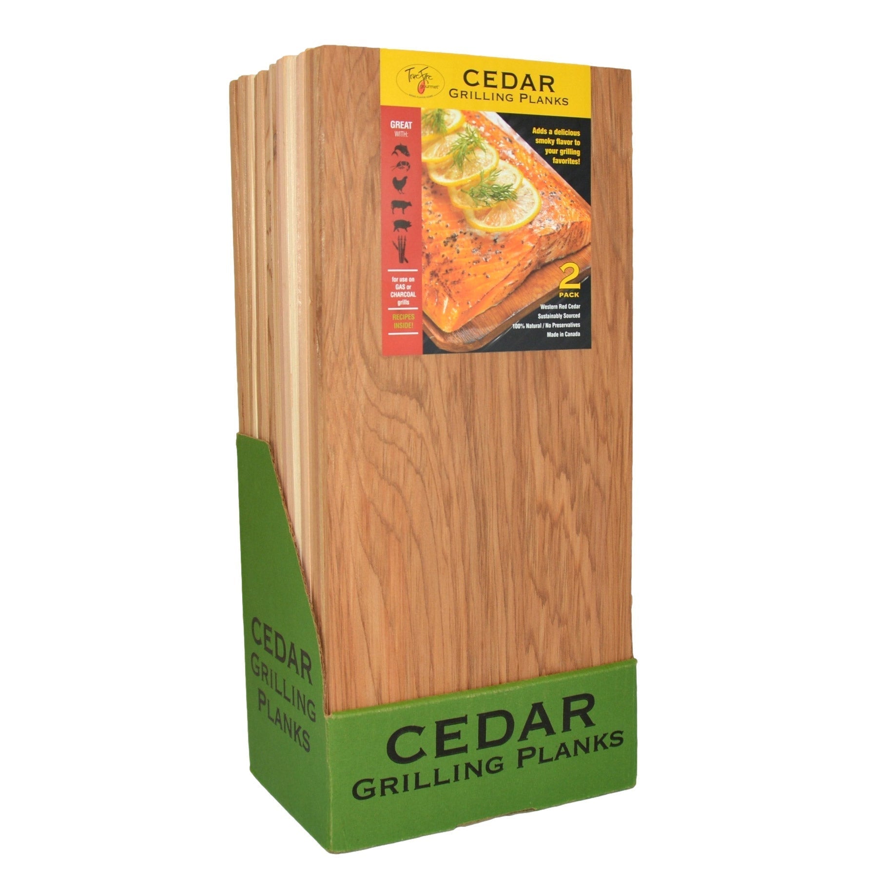 Cedar Grilling Planks, 7.25 in X 16 In, 2-Count, 12-Pack