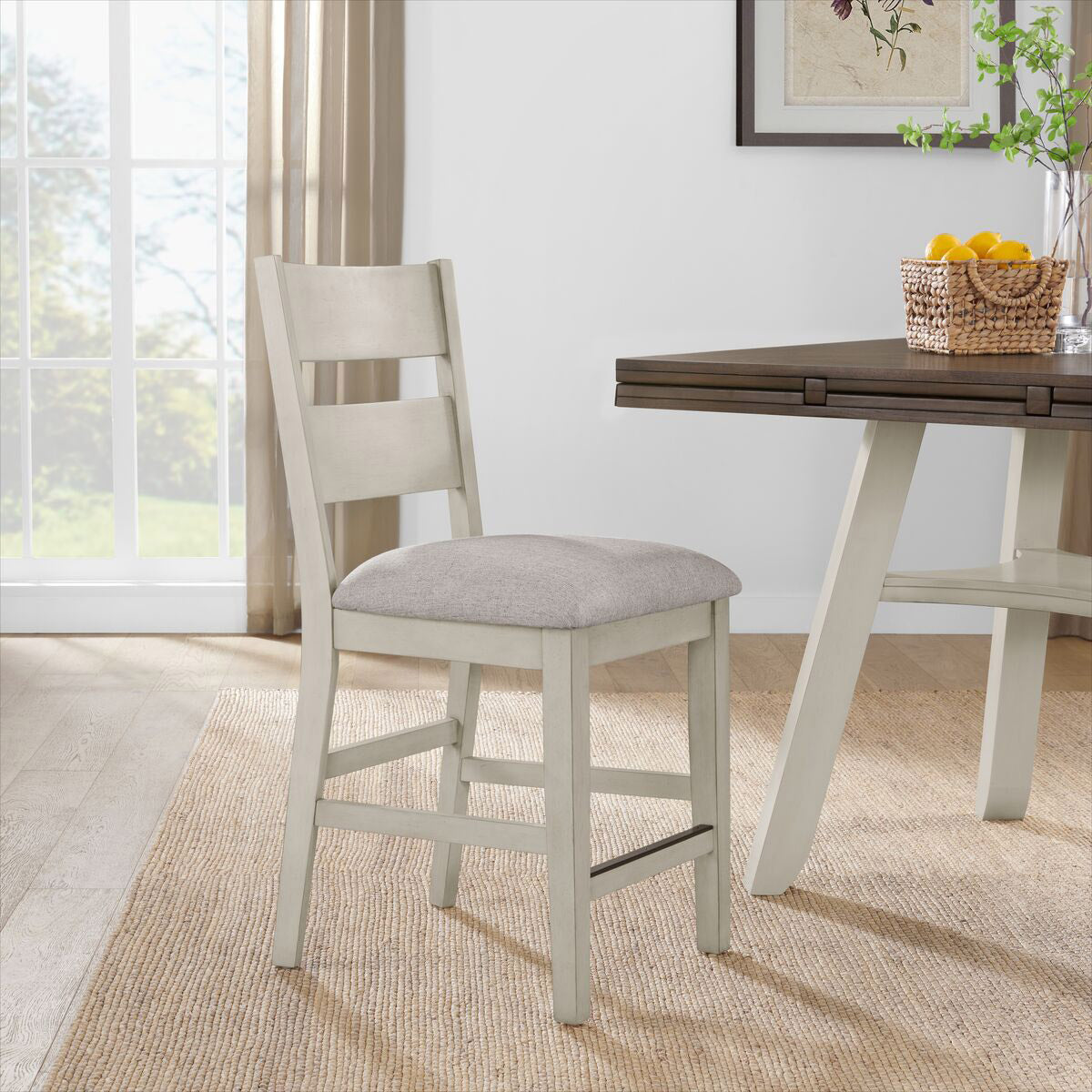 Easton 7-Piece Square to round Counter Height Dining Set