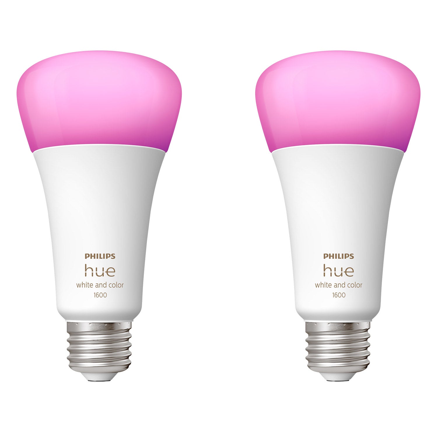 Hue 100W White and Color Ambiance A21 LED Bulbs 2-Pack