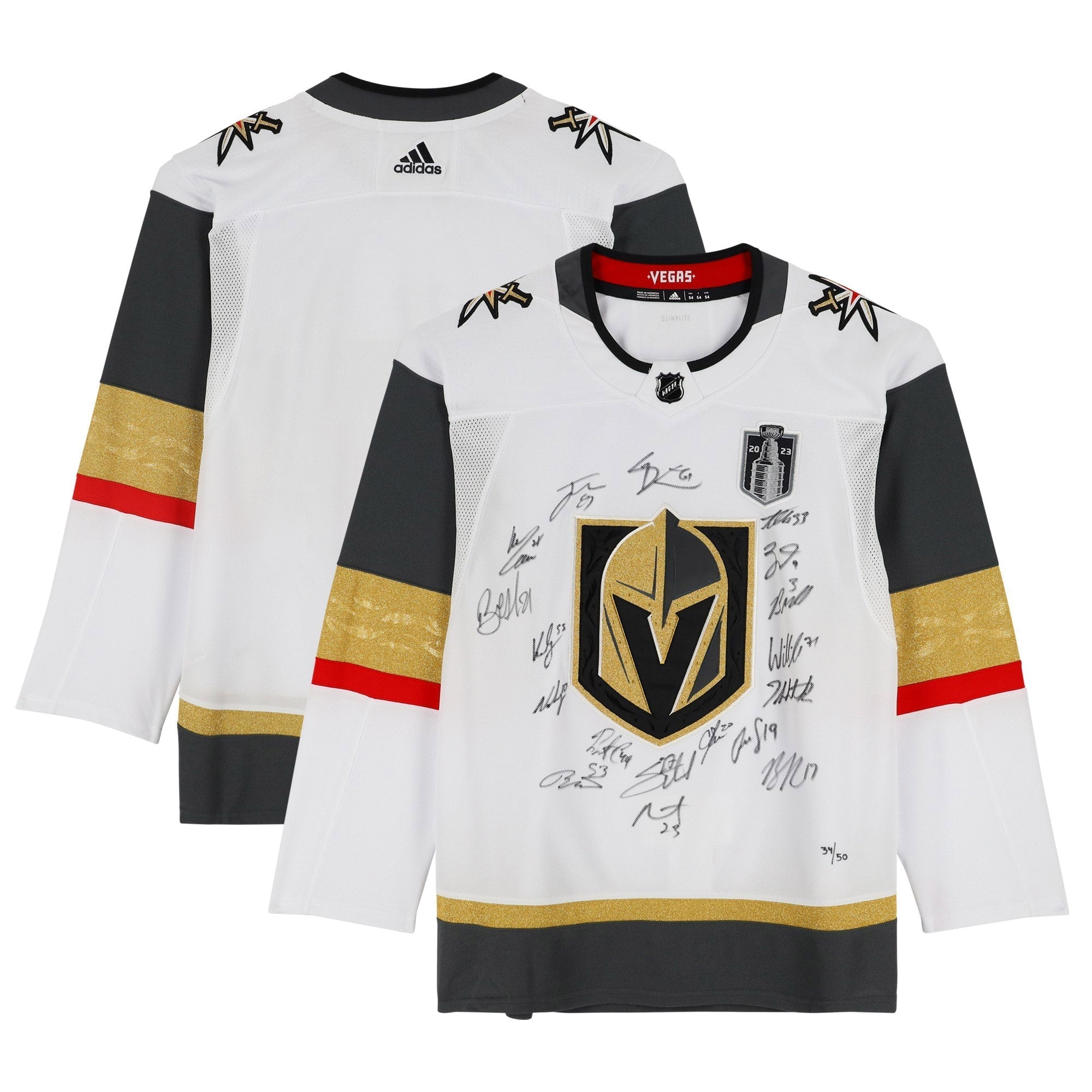 Las Vegas Golden Knights Multi-Signed 2023 White Authentic Jersey (Limited Edition of 50)