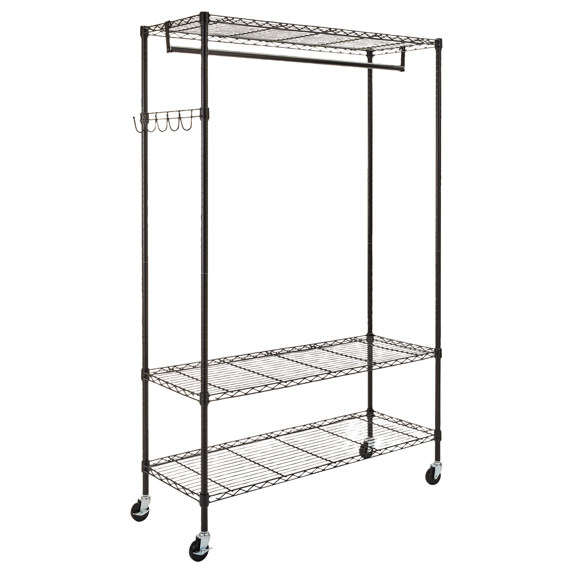 Alera Wire Garment Rack with Casters 48" X 18" X 75" NSF