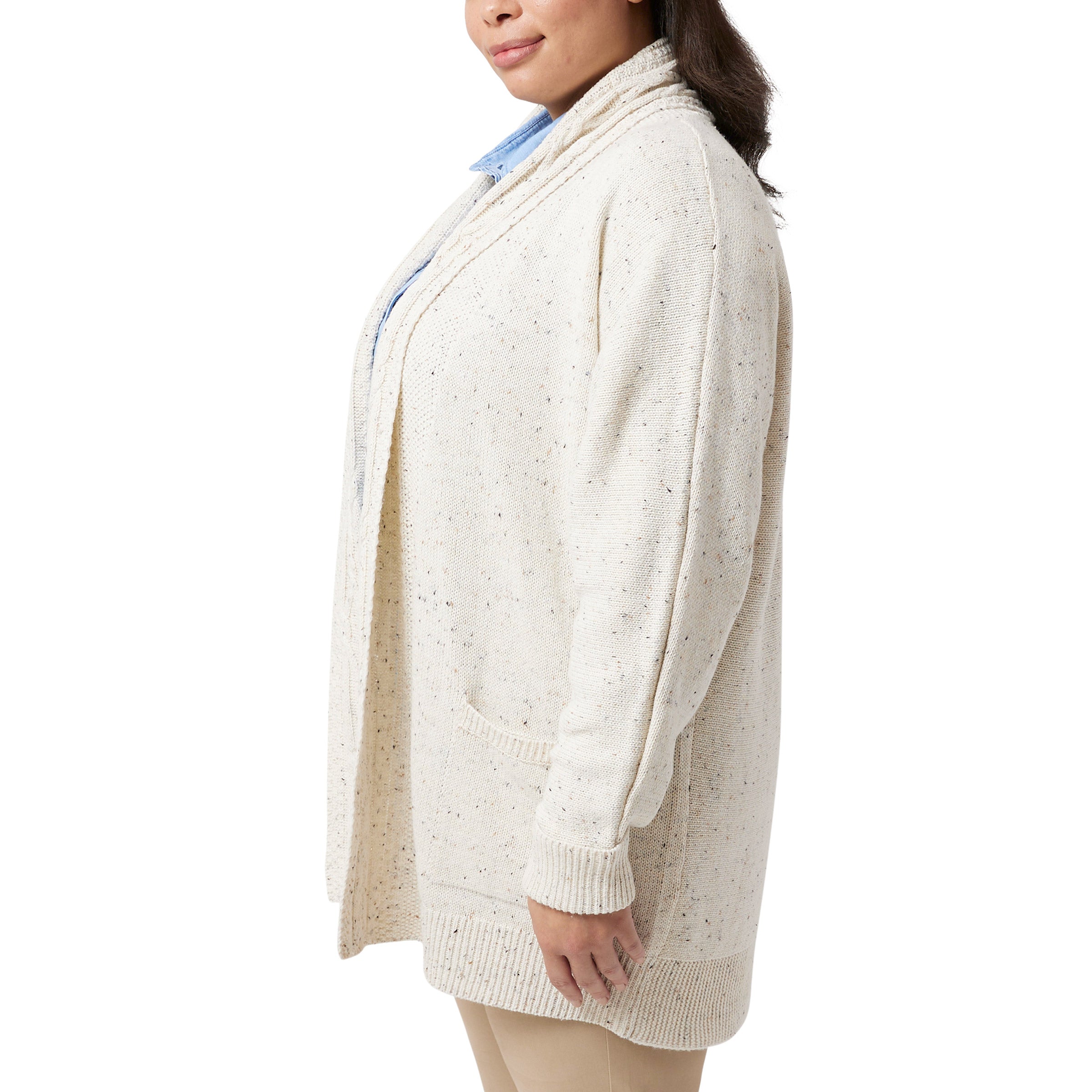 Ladies' Cable Neck Cardigan