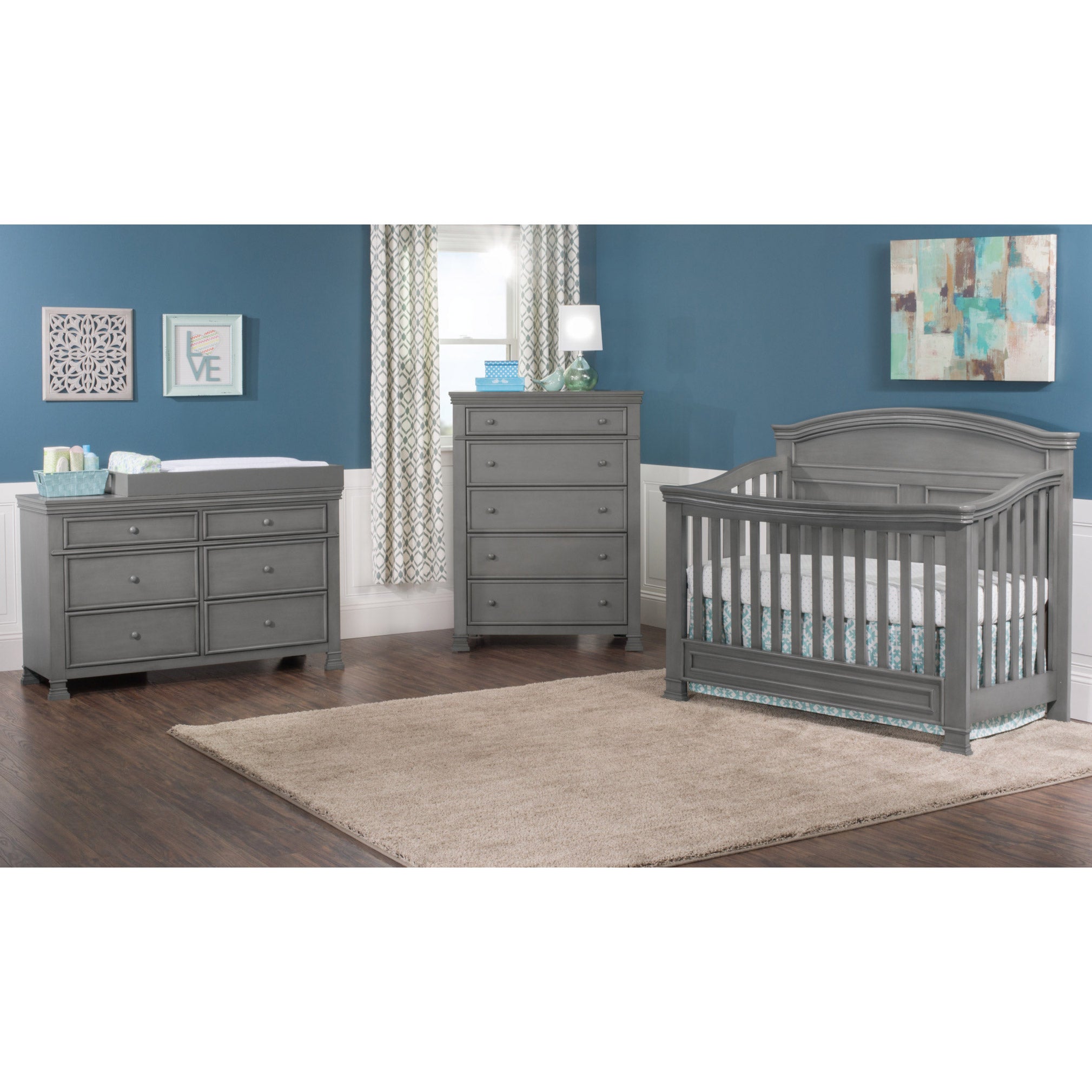 Child Craft Legacy Emerson Crib 6-piece Nursery Set, Chelsea Gray Image