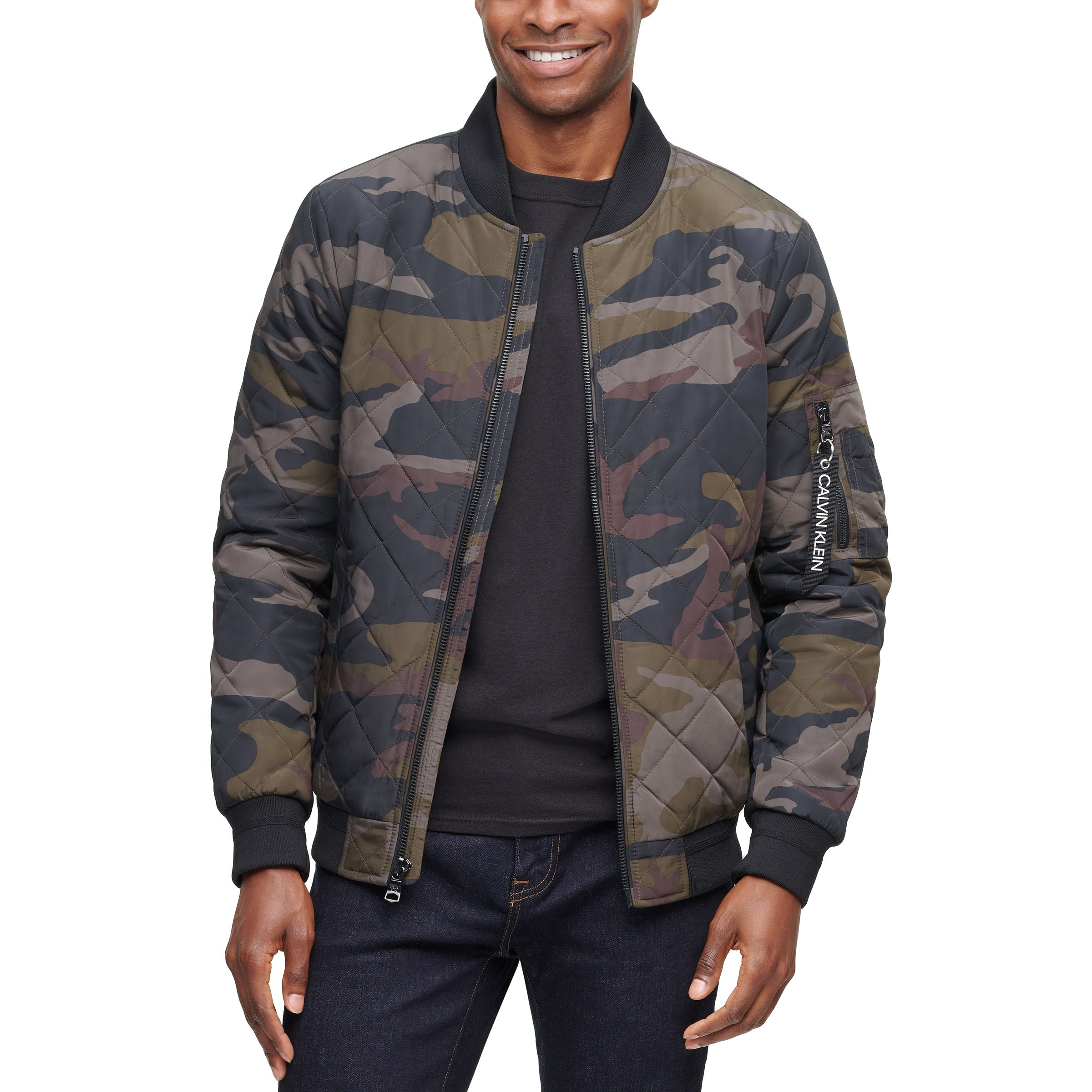 Calvin Klein Men's Quilted Bomber Jacket Image